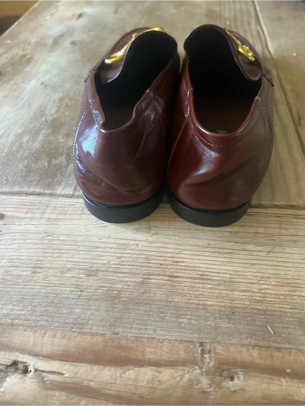 Jeffrey Campbell Men’s Burgundy Leather Bit Loafers